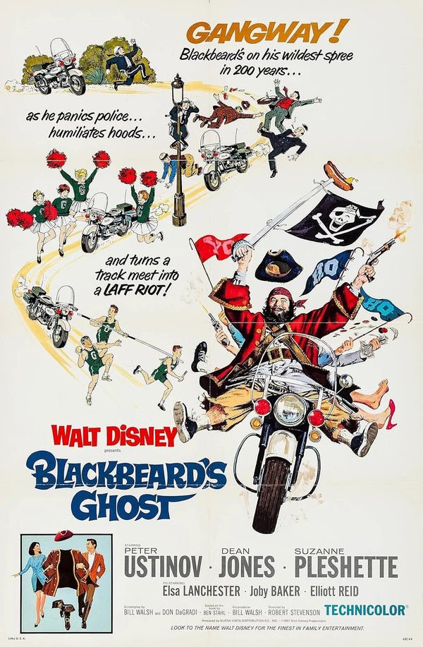 Blackbeard's Ghost (1968) - Family Fantasy Comedy Adventure Movie Poster | Film Wall Art Print