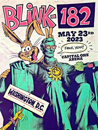 Blink-182 Concert Poster: Capital One Arena Washington DC 2023 Movie Poster | Film Wall Art Print