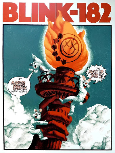 Blink-182 Madison Square Garden NYC 2023 Concert Poster Movie Poster | Film Wall Art Print