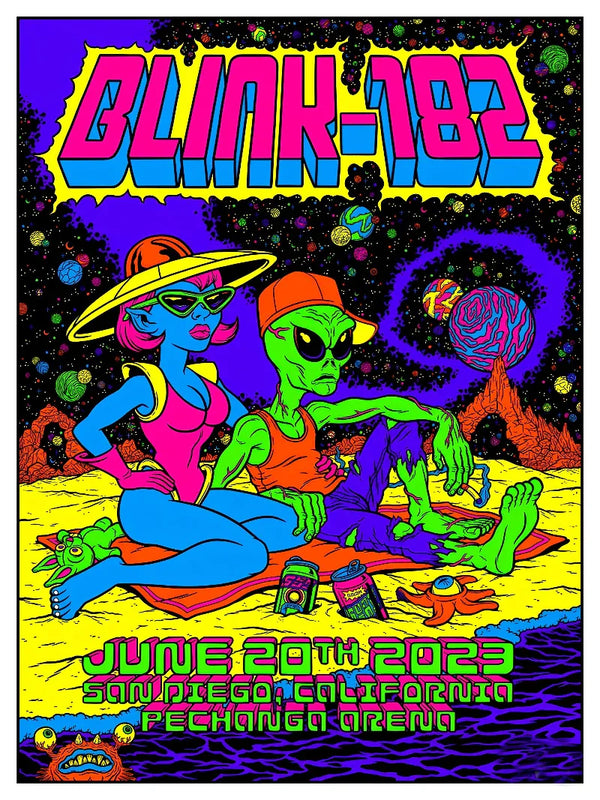 Blink-182 Pechanga Arena San Diego CA 2023 Concert Poster Movie Poster | Film Wall Art Print