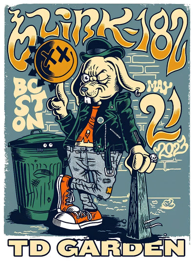 Blink-182 TD Garden Boston 2023 Concert Poster Movie Poster | Film Wall Art Print