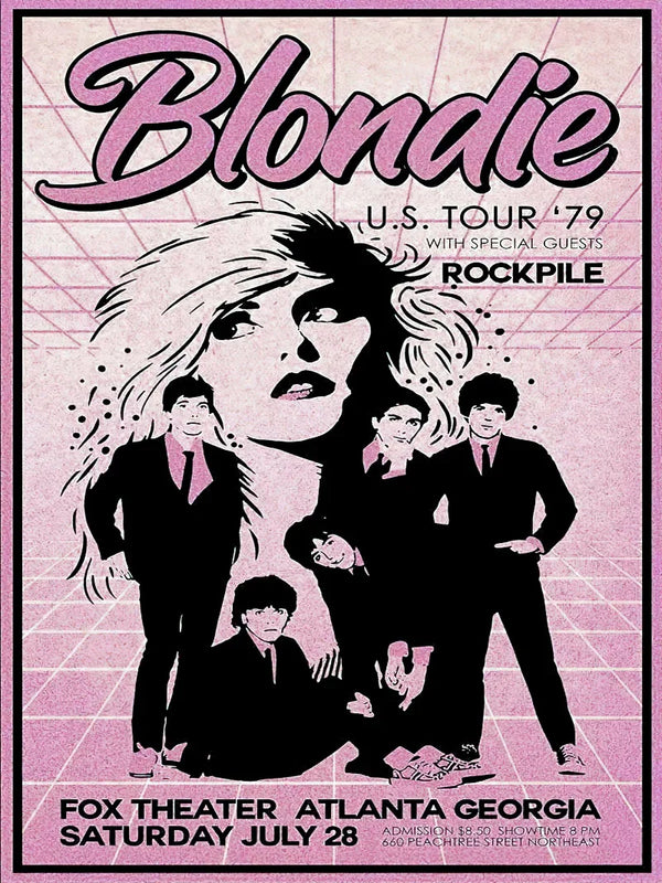 Blondie US Tour 79 at Fox Theater Atlanta Georgia Movie Poster | Film Wall Art Print