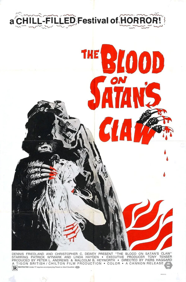 Classic Horror Poster: Blood on Satan's Claw (1971) Movie Poster | Film Wall Art Print