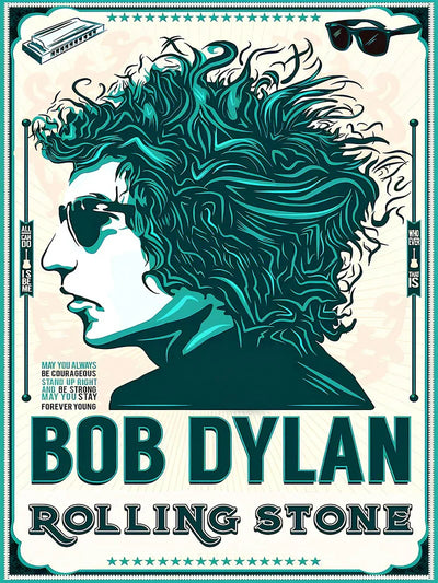 Bob Dylan Rolling Stone Magazine Cover Poster - Iconic Music Art Movie Poster | Film Wall Art Print