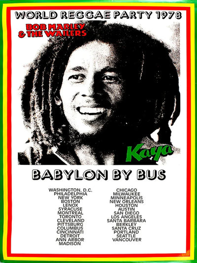 Bob Marley & The Wailers World Reggae Party 1978 Poster Movie Poster | Film Wall Art Print