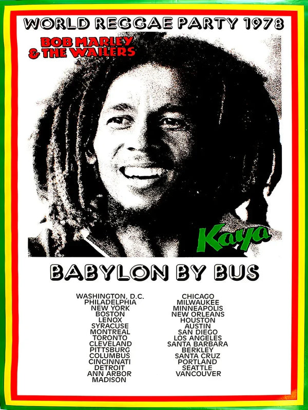 Bob Marley & The Wailers World Reggae Party 1978 Poster Movie Poster | Film Wall Art Print