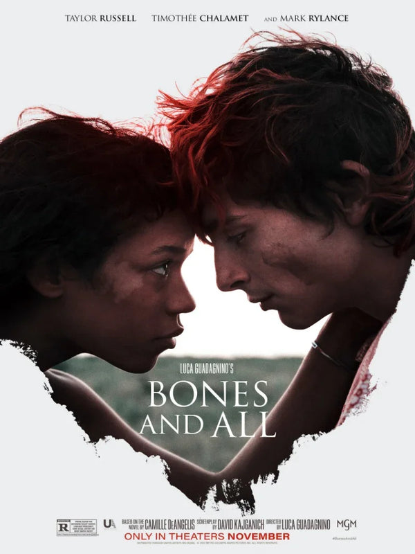 Bones and All Movie Poster | Timothée Chalamet & Taylor Russell Romance Movie Poster | Film Wall Art Print