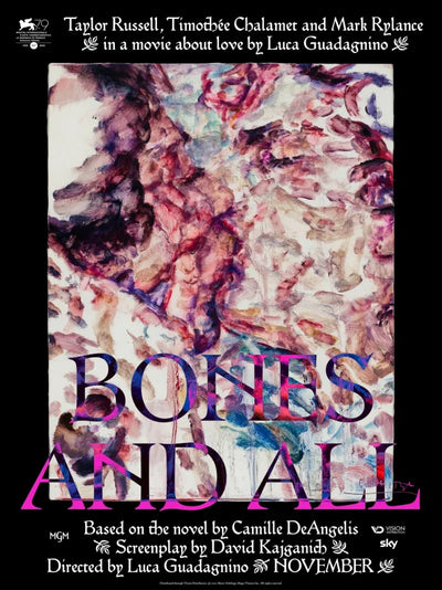 Bones and All Movie Poster - Horror Romance Film Art Movie Poster | Film Wall Art Print