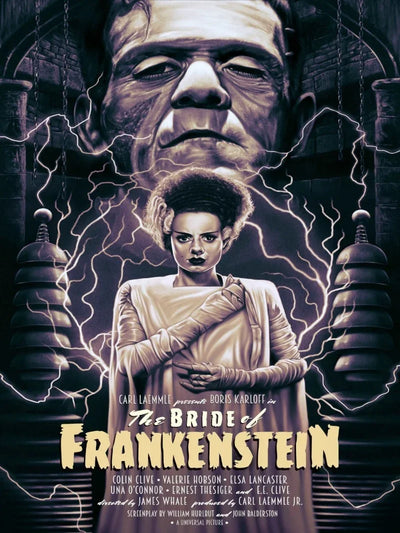 Bride of Frankenstein Movie Poster - Classic 1935 Horror Film Art Movie Poster | Film Wall Art Print