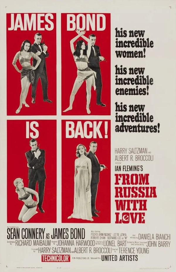 Bring Home the 1963 Thrill of 'From Russia with Love' Wall Art - Premium Movie Poster