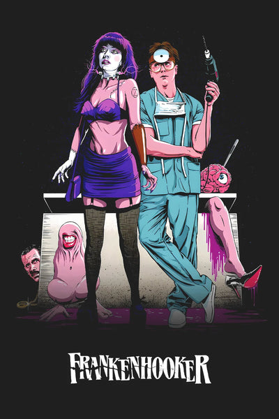 Bring Home the Bizarre Beauty of Frankenhooker (1990) - Premium Movie Poster