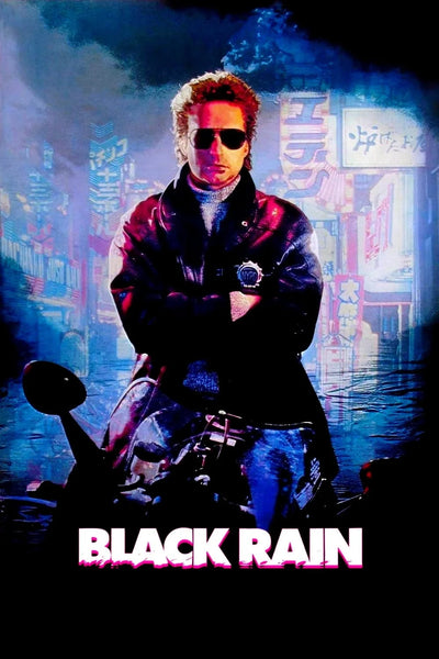 Bring Home the Noir Vibe of Black Rain (1989) Action Poster - Premium Movie Poster
