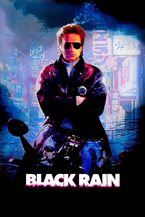 Bring Home the Noir Vibe of Black Rain (1989) Action Poster - Premium Movie Poster