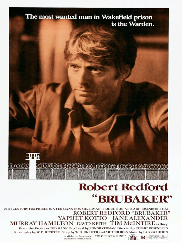 Brubaker Movie Poster - Classic Prison Drama Starring Robert Redford Movie Poster | Film Wall Art Print