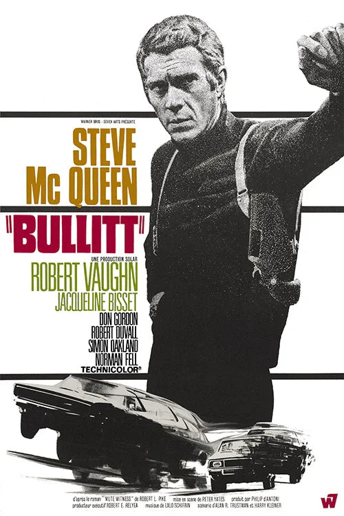 Bullitt (French) Podcast Episode - Classic Film Review Movie Poster | Film Wall Art Print