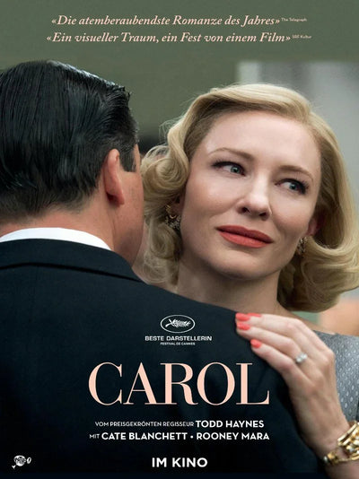 Carol Movie Poster - Todd Haynes Film with Cate Blanchett Movie Poster | Film Wall Art Print