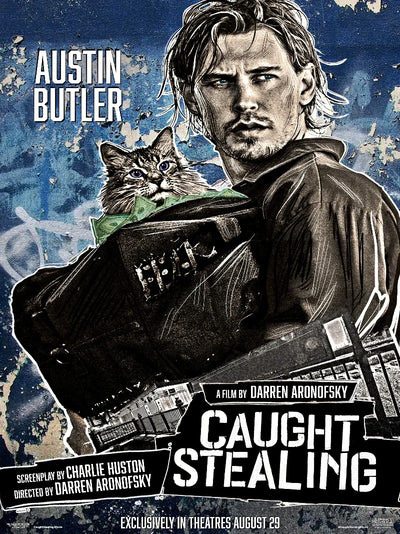 Caught Stealing Movie Poster - Official Film Art & Design Movie Poster | Film Wall Art Print