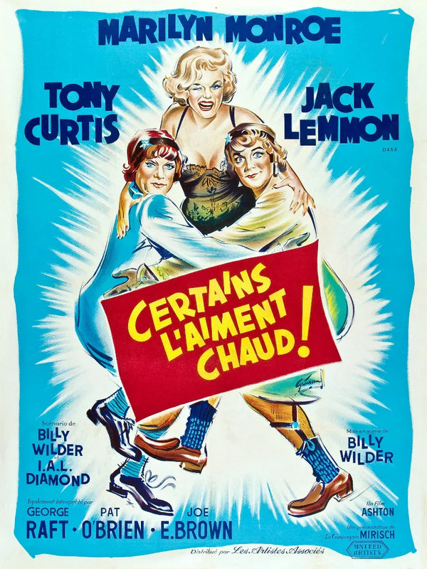 Certains L'aiment Chaud - Film Poster | Classic Comedy Movie Art Movie Poster | Film Wall Art Print