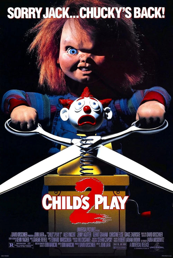 Child's Play 2 Movie Poster - Chucky Horror Classic Movie Poster | Film Wall Art Print
