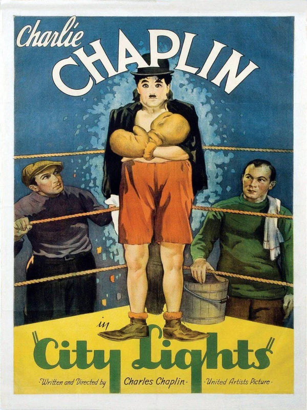 City Lights Movie Poster - Charlie Chaplin Classic Film Art Movie Poster | Film Wall Art Print