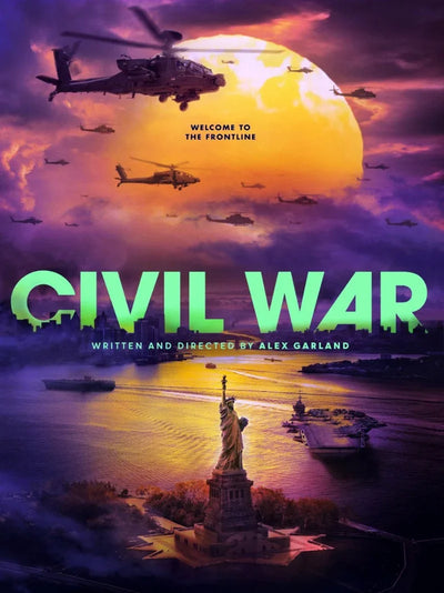 Civil War Movie Poster - A24 Film Art Print Movie Poster | Film Wall Art Print