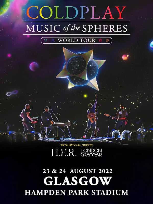 Coldplay World Tour Glasgow 2022 - Official Movie Poster Movie Poster | Film Wall Art Print