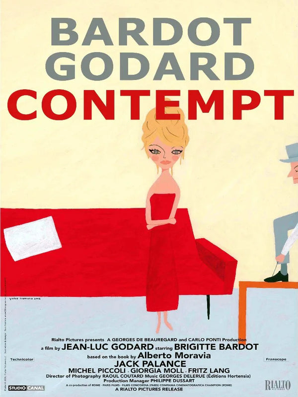 Contempt Movie Poster - Jean-Luc Godard Classic Film Art Movie Poster | Film Wall Art Print
