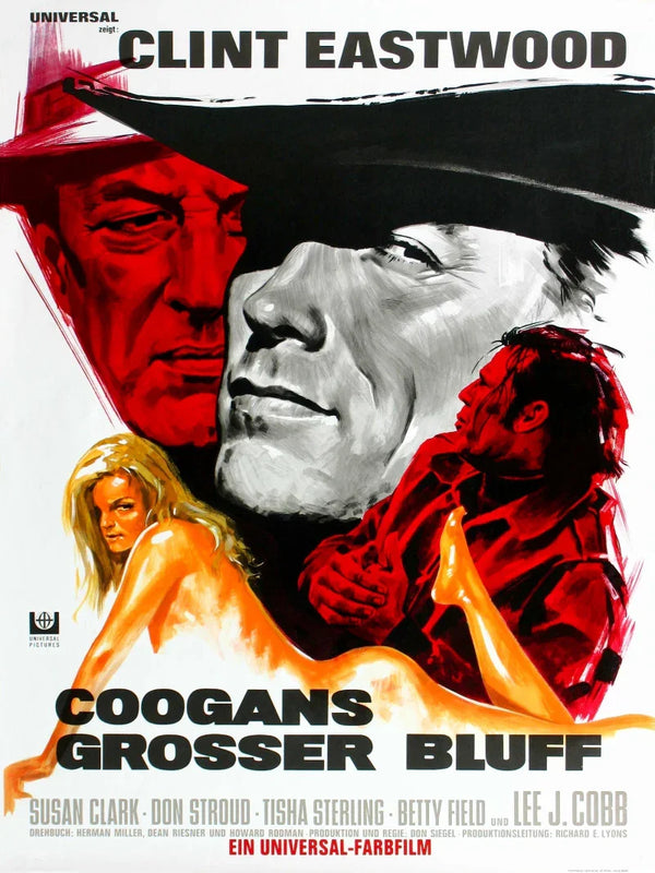 Coogan's Bluff Movie Poster - Clint Eastwood Classic Movie Poster | Film Wall Art Print