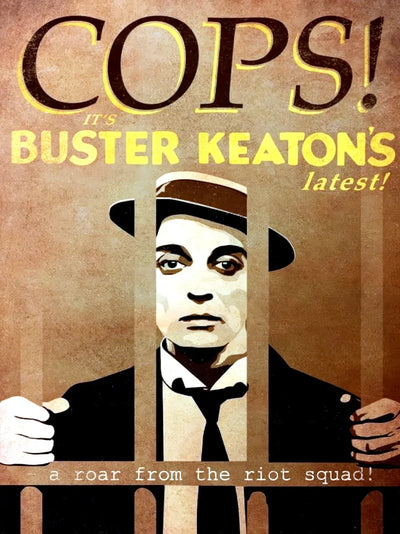 Cops Movie Poster - Classic Silent Comedy Film Art Movie Poster | Film Wall Art Print