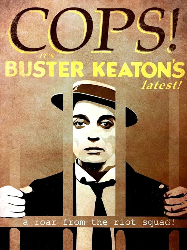 Cops Movie Poster - Classic Silent Comedy Film Art Movie Poster | Film Wall Art Print