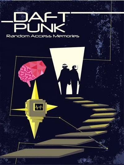 Daft Punk Random Access Memories Album Cover Poster Art Movie Poster | Film Wall Art Print