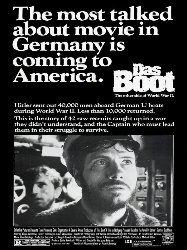 Das Boot Movie Poster - Iconic WWII Submarine Film Art Movie Poster | Film Wall Art Print