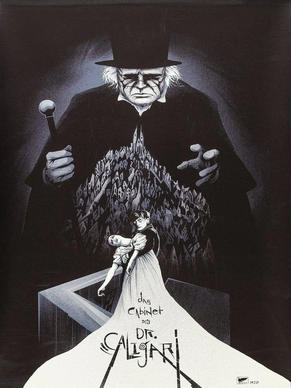 Das Cabinet des Dr. Caligari: Iconic German Expressionist Horror Film Movie Poster | Film Wall Art Print