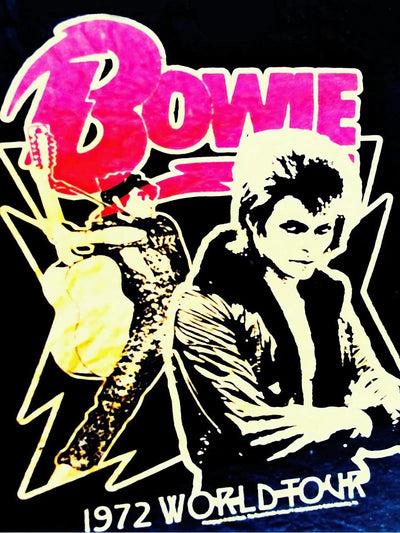 David Bowie 1972 World Tour Poster - Ziggy Stardust Era Movie Poster | Film Wall Art Print