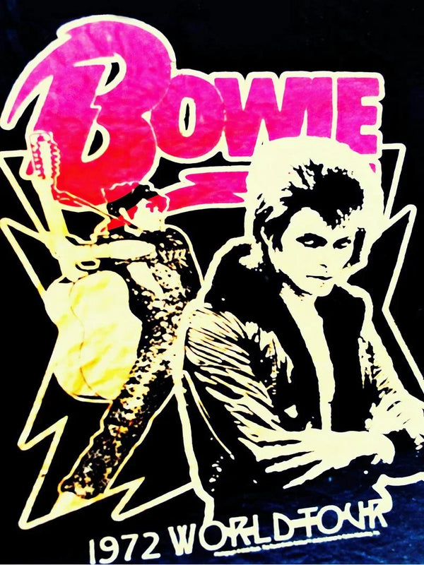 David Bowie 1972 World Tour Poster - Ziggy Stardust Era Movie Poster | Film Wall Art Print