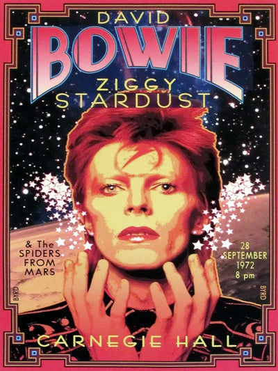 David Bowie Ziggy Stardust 1972 Movie Poster | Iconic Rock Art Movie Poster | Film Wall Art Print