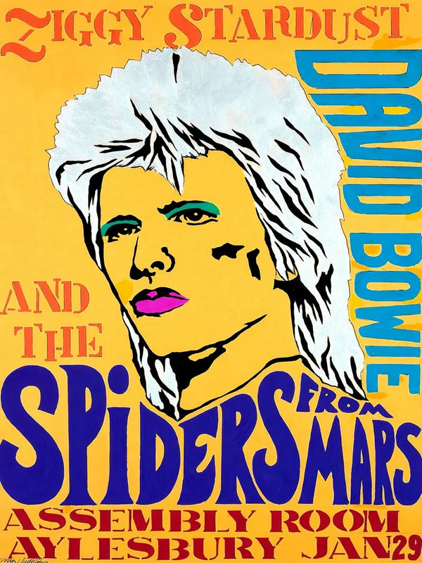 David Bowie Ziggy Stardust Spiders From Mars Poster_title Movie Poster | Film Wall Art Print