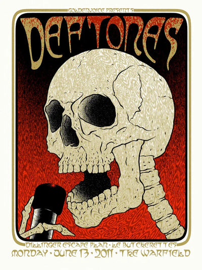 Deftones at The Warfield San Francisco Concert Poster Movie Poster | Film Wall Art Print