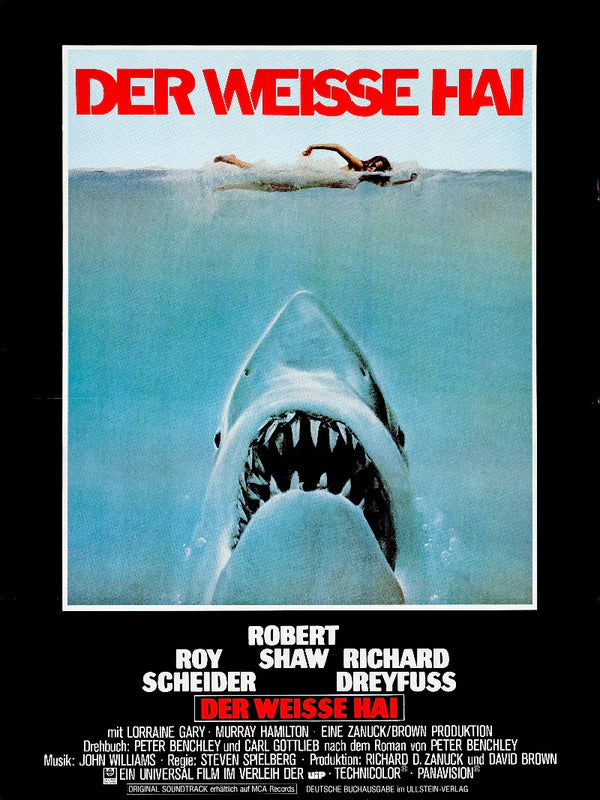 Der Weisse Hai Movie Poster - Iconic Jaws Film Art Movie Poster | Film Wall Art Print