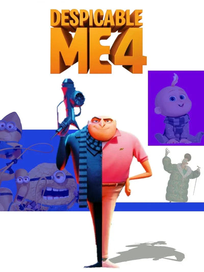 Despicable Me 4 Movie Poster - Official Artwork & Release Movie Poster | Film Wall Art Print