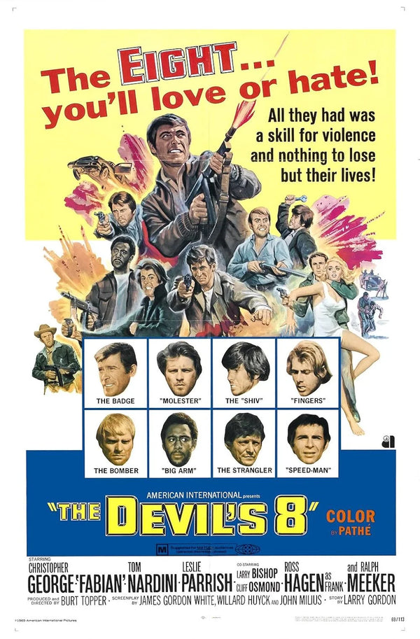 Devil's 8 (1969) - Action, Crime, Drama Movie Poster Movie Poster | Film Wall Art Print