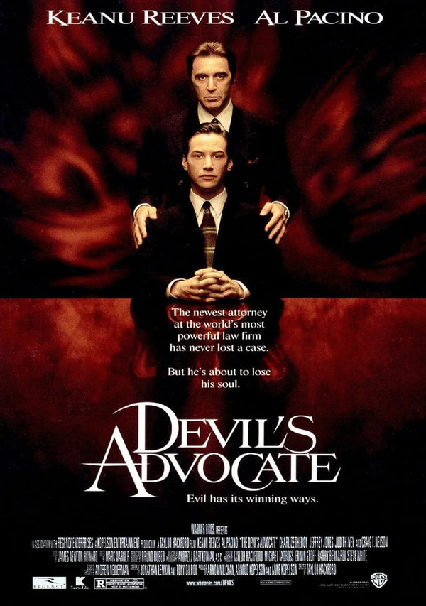 Devil's Advocate (1997) – Dark Drama, Fantasy, Mystery Thriller Movie Poster | Film Wall Art Print