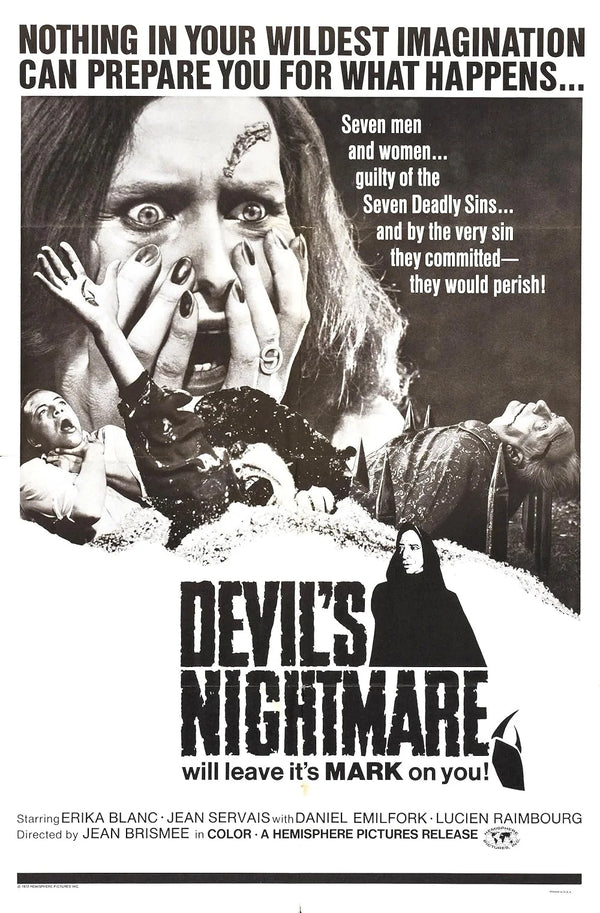 Devil's Nightmare (1971) - Fantasy Horror Poster | Retro Movie Art Movie Poster | Film Wall Art Print