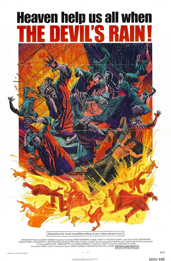 Devil's Rain (1975) Horror Poster | Classic Chilling Art Movie Poster | Film Wall Art Print