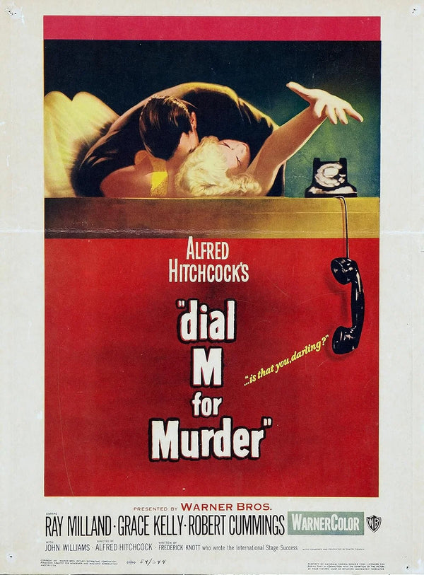 Dial M for Murder Movie Poster - Alfred Hitchcock Classic Thriller Movie Poster | Film Wall Art Print