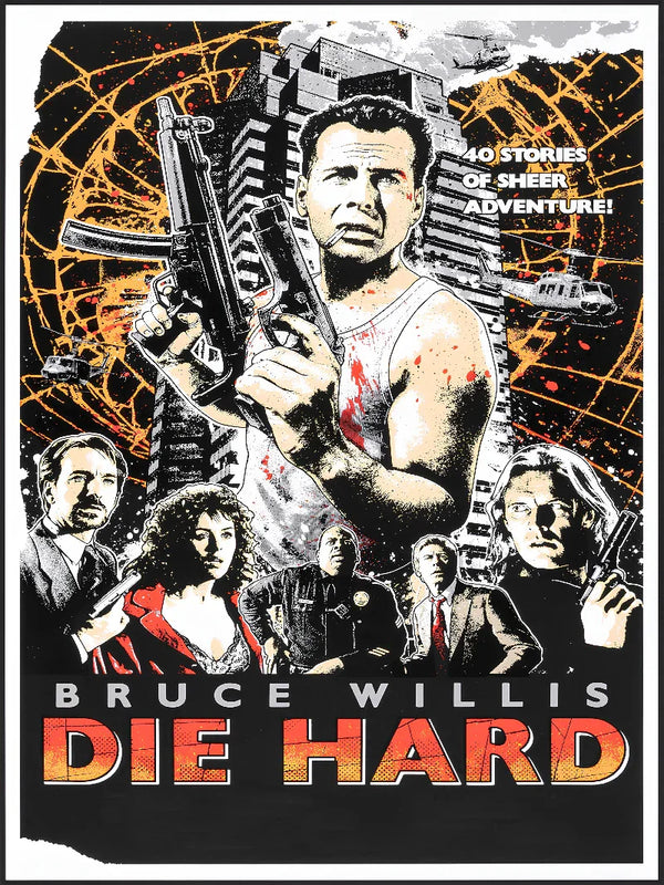 Die Hard Movie Poster - Classic Action Film Artwork Movie Poster | Film Wall Art Print