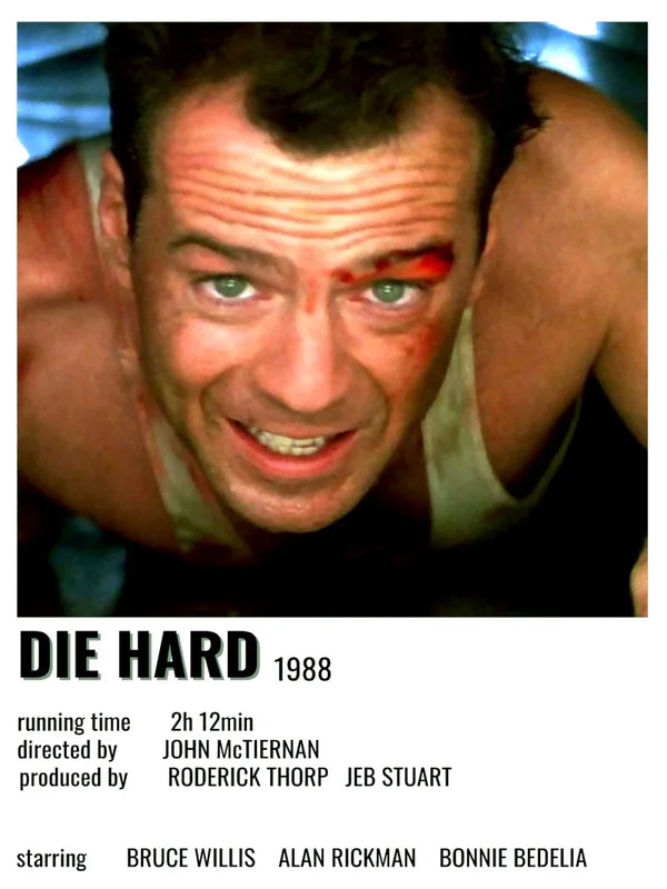 Die Hard Minimal_title Movie Poster | Film Wall Art Print