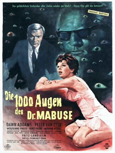 Die Tausend Augen des Dr. Mabuse - Classic Fritz Lang Thriller Movie Poster | Film Wall Art Print