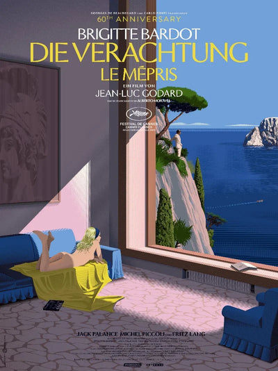 Die Verachtung Movie Poster - Jean-Luc Godard Classic Film Movie Poster | Film Wall Art Print