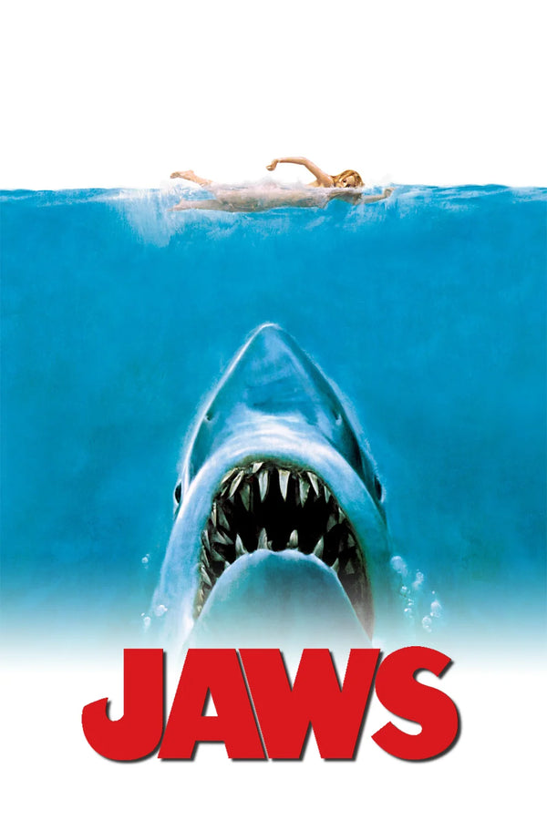 Dive into Jaws (1975) Horror with Iconic Wall Art - Premium Movie Poster